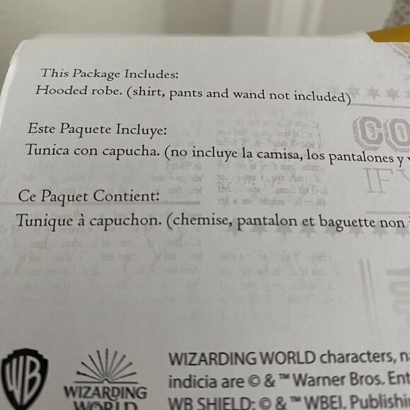 Harry Potter Hogwarts Halloween Costume Robe One Size Kids Unisex - Picture 9 of 9